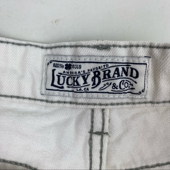 Lucky Brand The Cut off White Jean Shorts size 2 - Picture 8 of 15